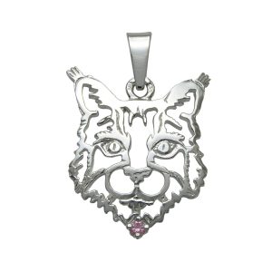 Gatto – Maine Coon K – Pendente in argento 925/1000 - 1