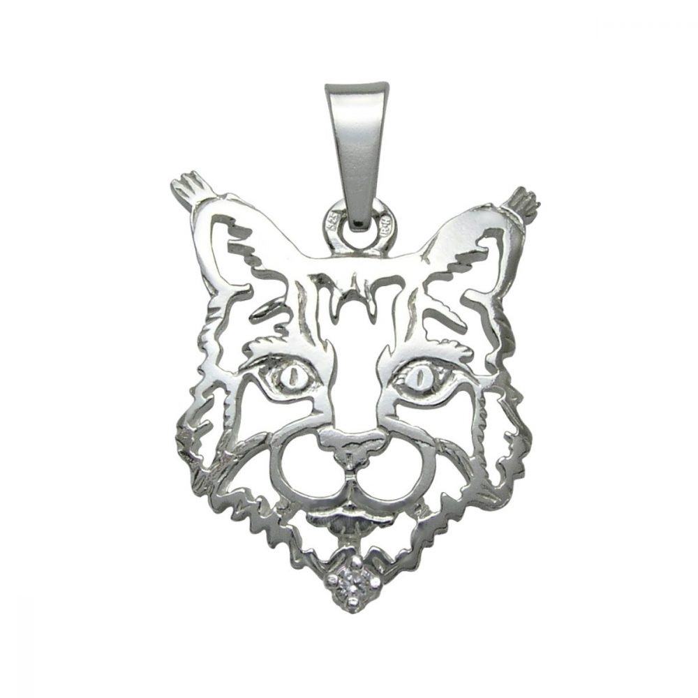 Cat – Maine Coon K – Silver Pendant 925/1000 - 1