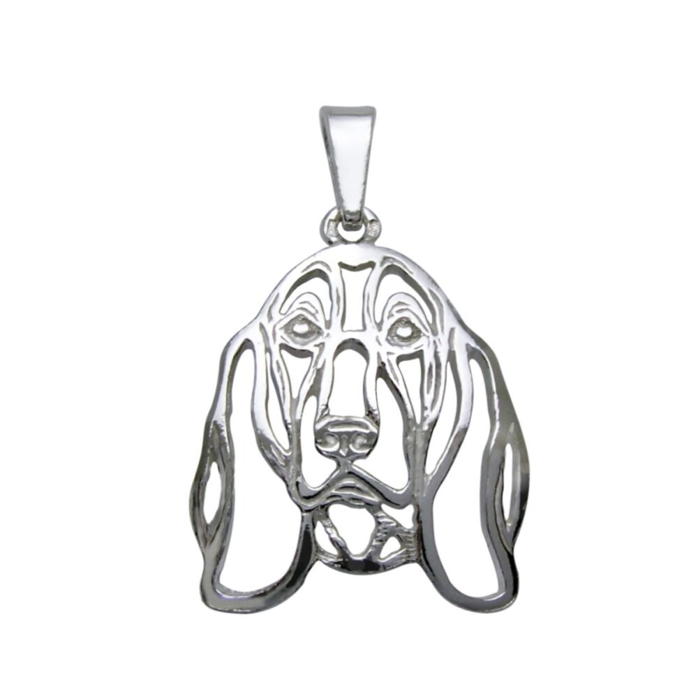 Basset hound II – silver sterling pendant - 1