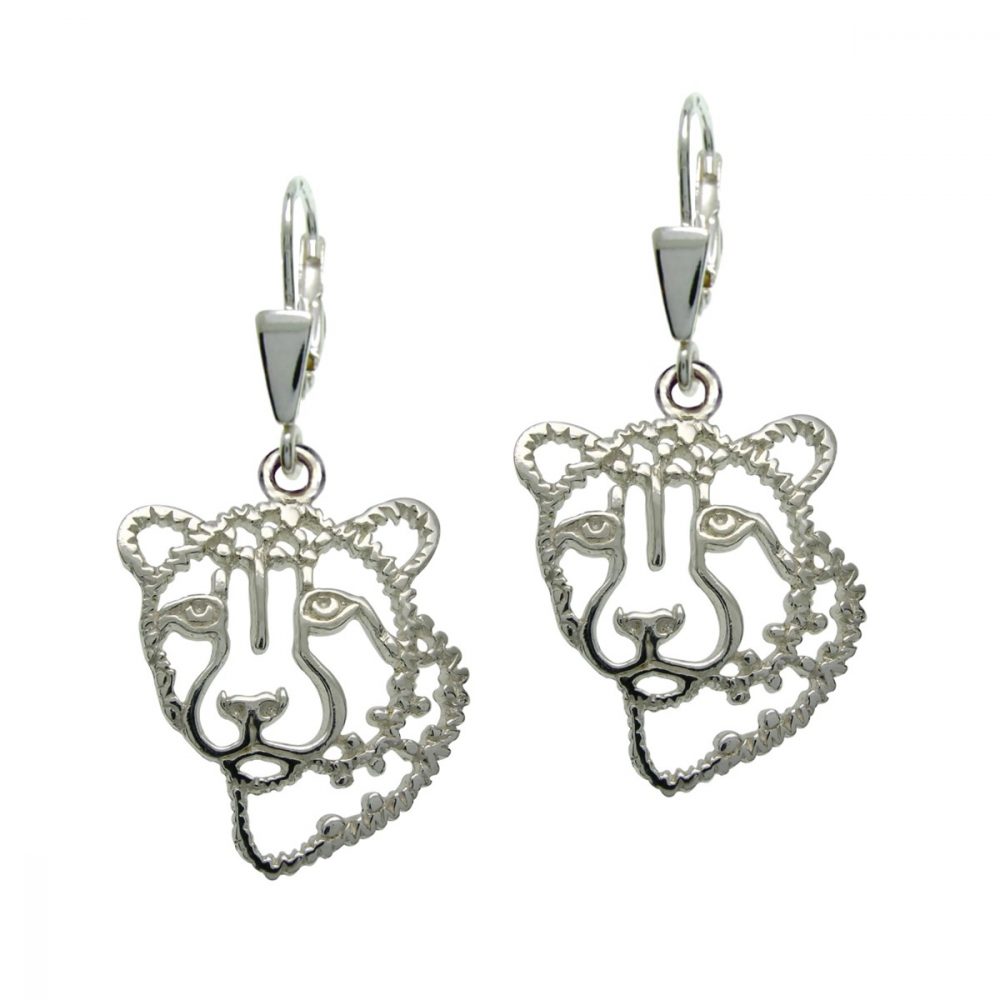 Cheetah – silver sterling earring - 1