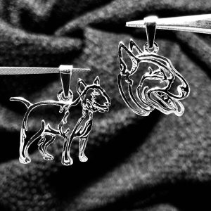 Bull Terrier 3 – silver sterling pendant - 1