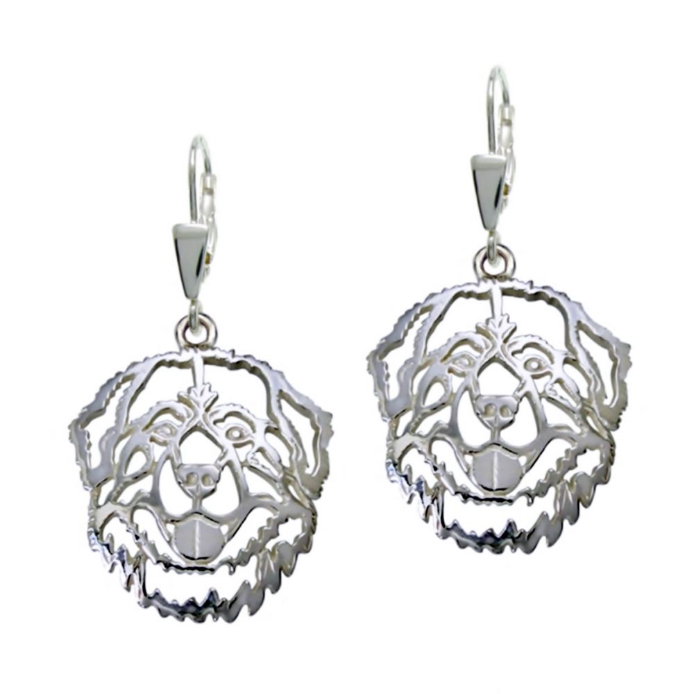 Caucasian Shepherd Dog – silver sterling earrings - 1