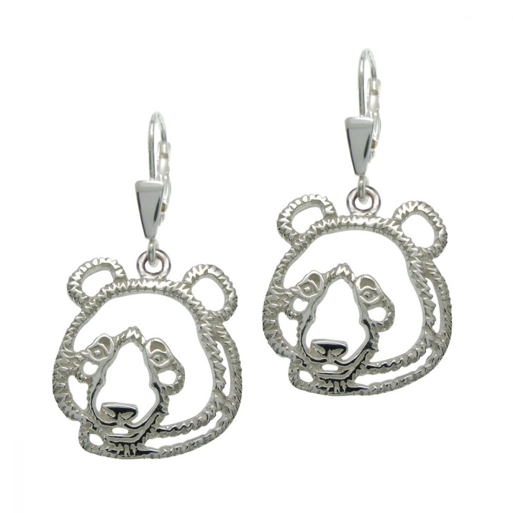 Panda – silver sterling earring - 1