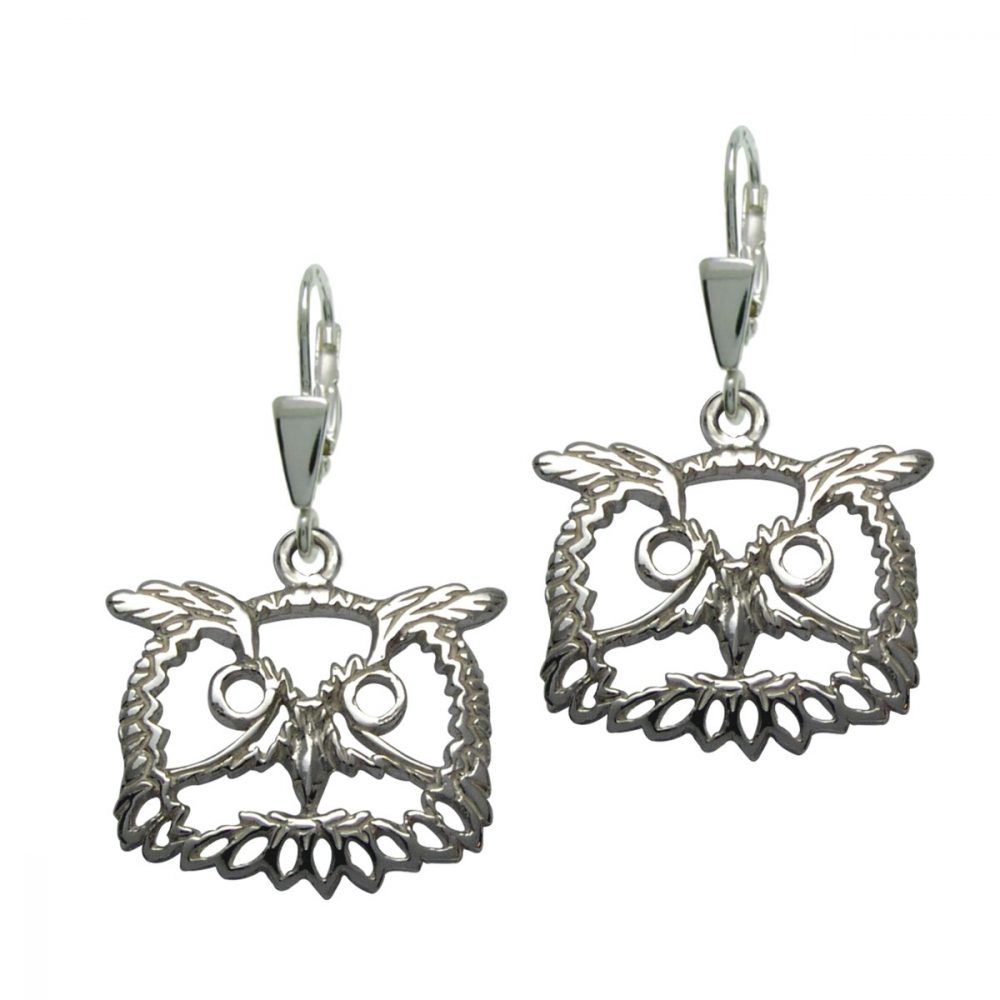 Owl – silver sterling earring - 1