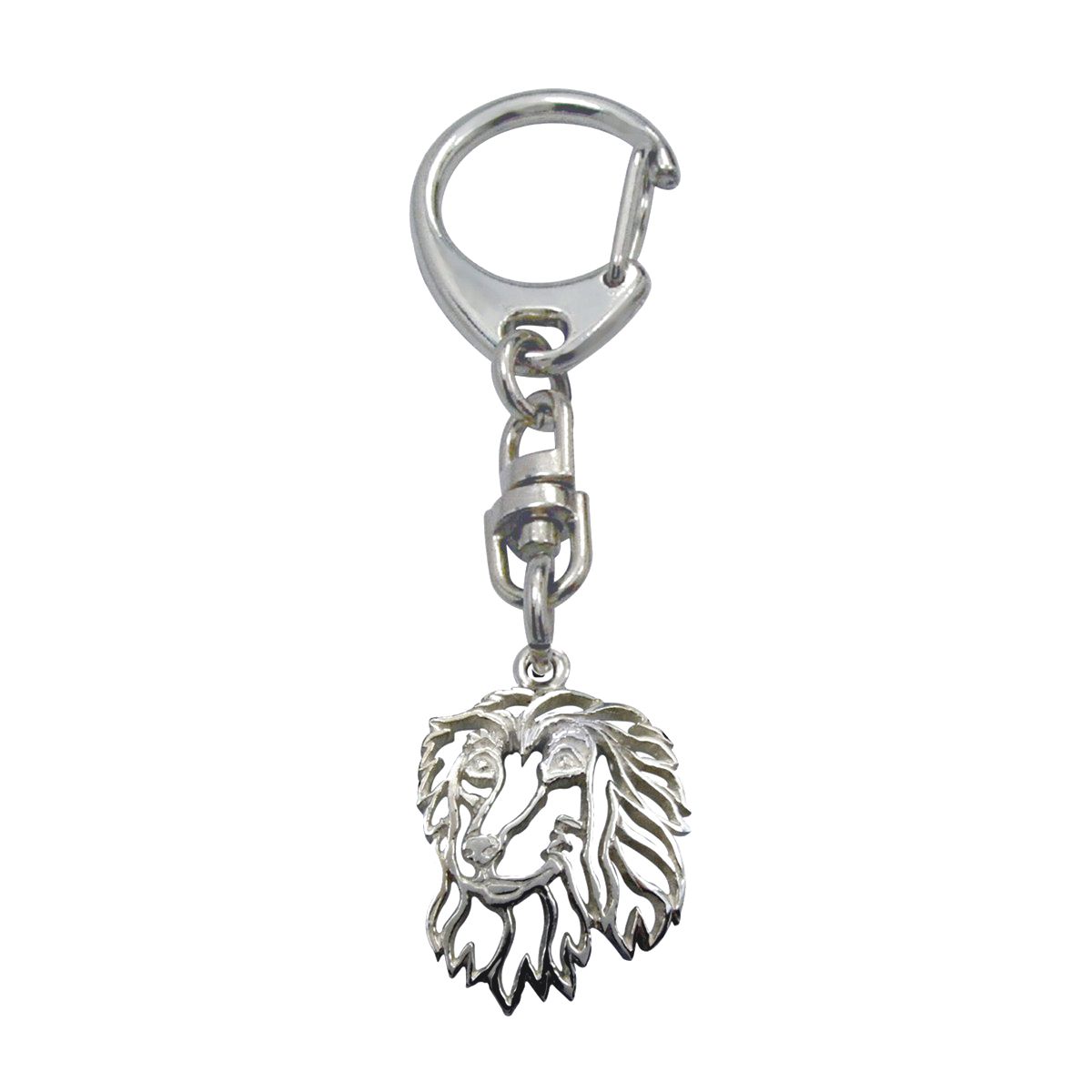 Afghan Hound keyring Silver Paws