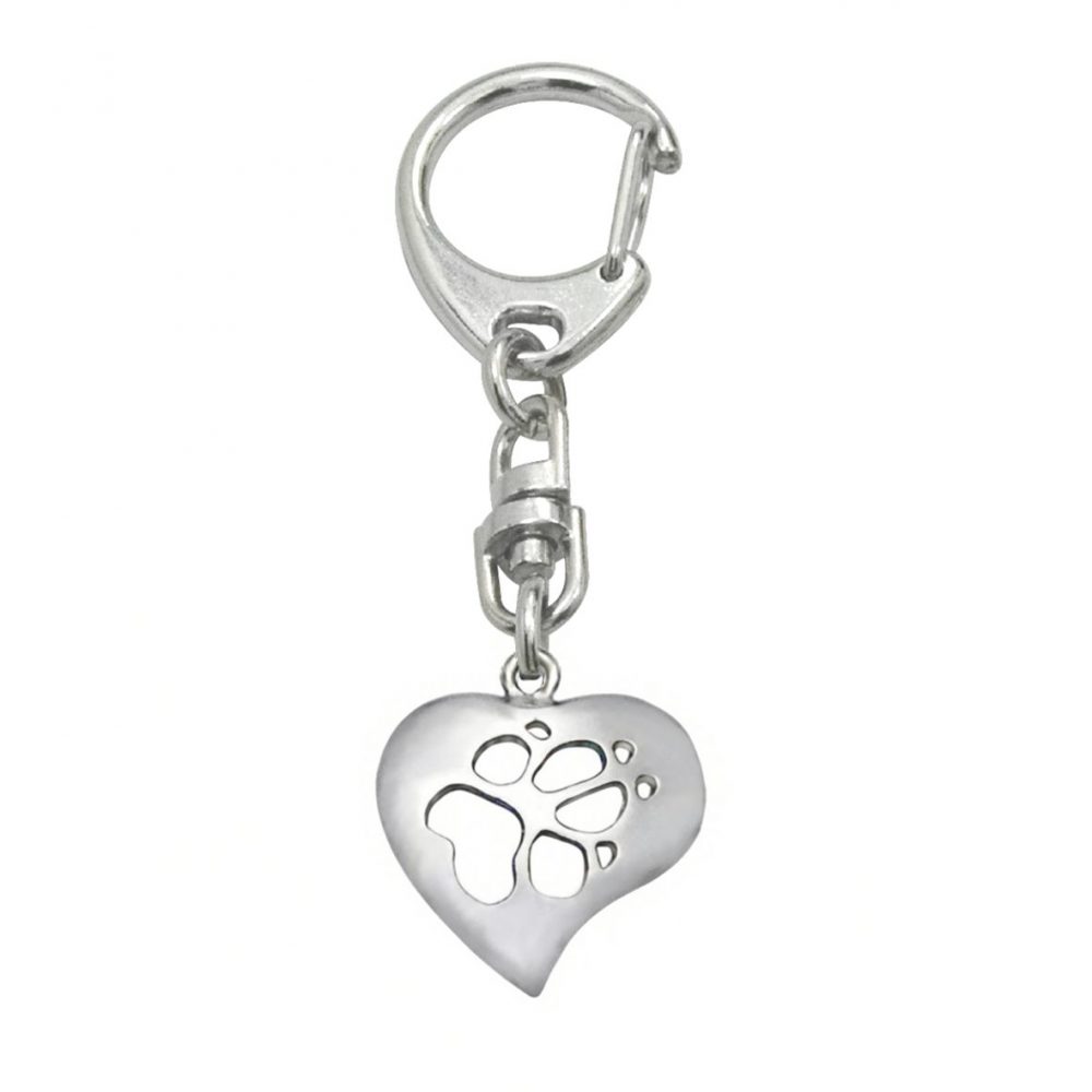 Heart with Paw – Keychain - 1