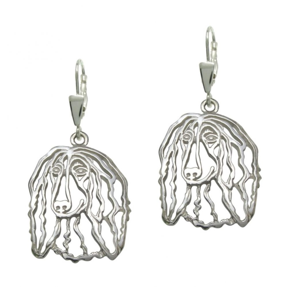 Afghan Hound ll. – silver sterling earrings - 1