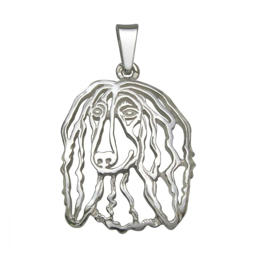 Afghan Hound – silver sterling pendant - 1