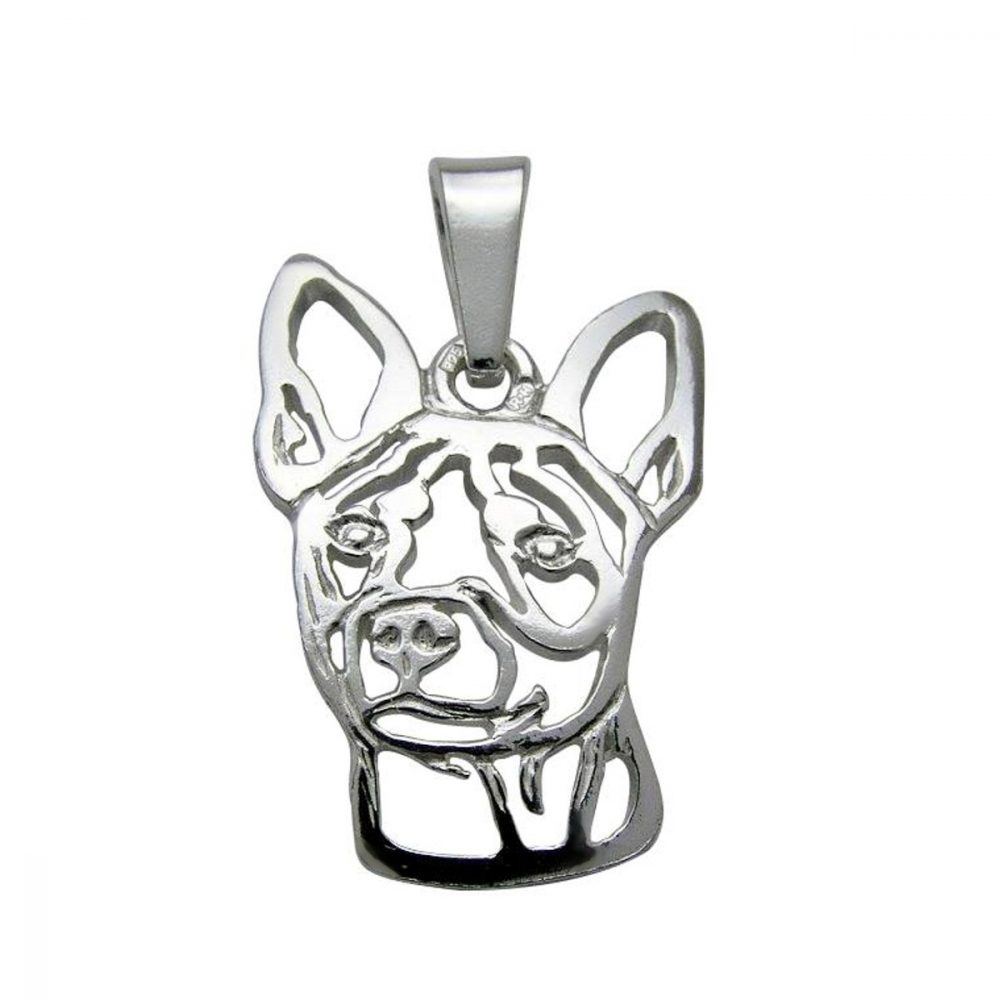 American Hairless Terrier – silver sterling pendant - 1