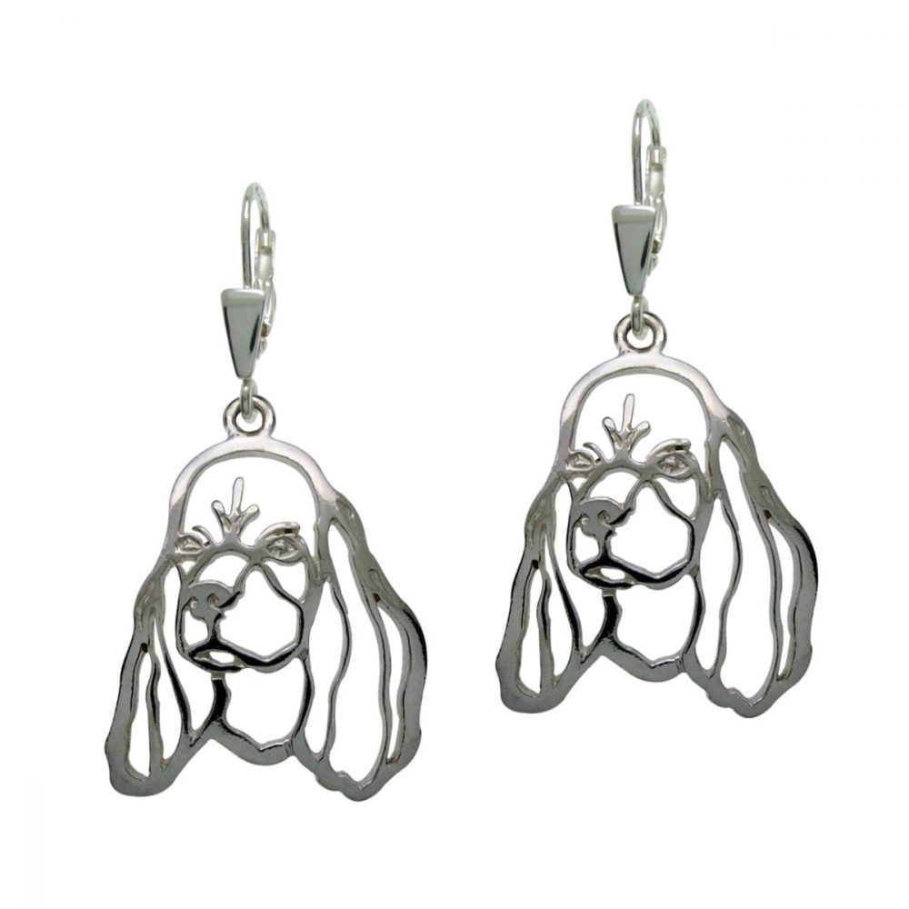 American Cocker Spaniel – silver sterling earrings - 1