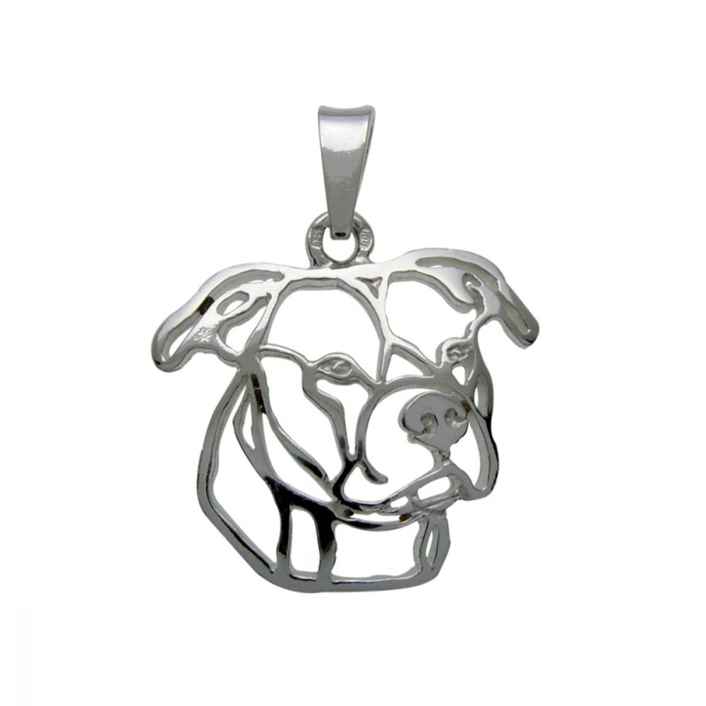 American Pit Bull Terrier II – silver sterling pendant - 1