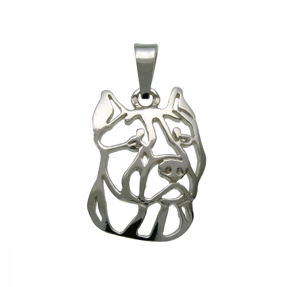 American Staffordshire Terrier – silver sterling pendant - 1