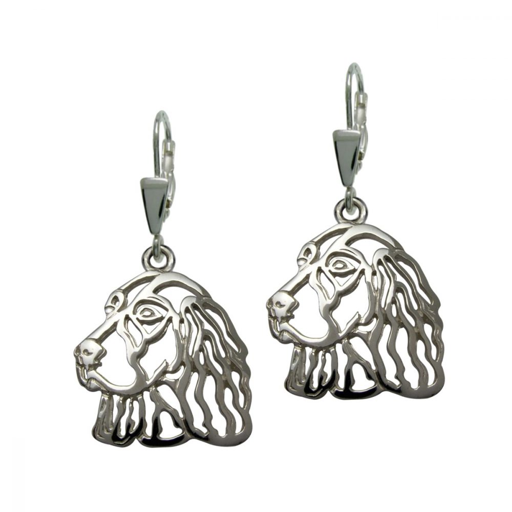 English Springer Spaniel – silver sterling earrings - 1