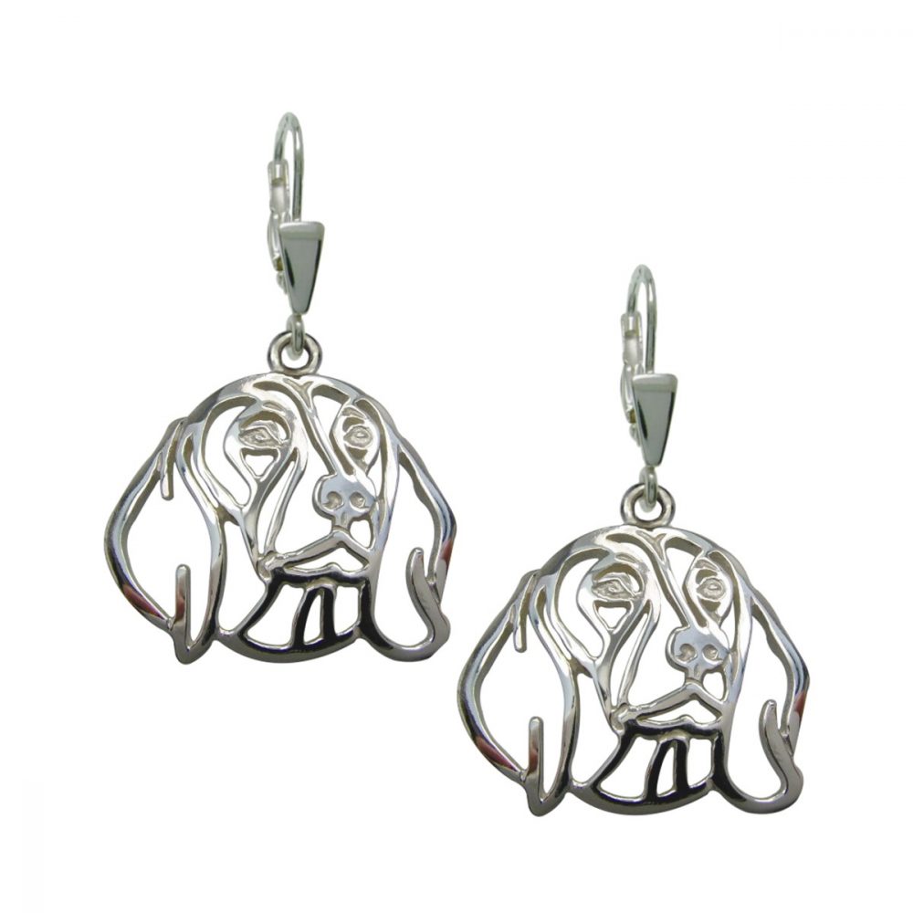 Bavarian Mountain Hound – silver sterling earrings - 1