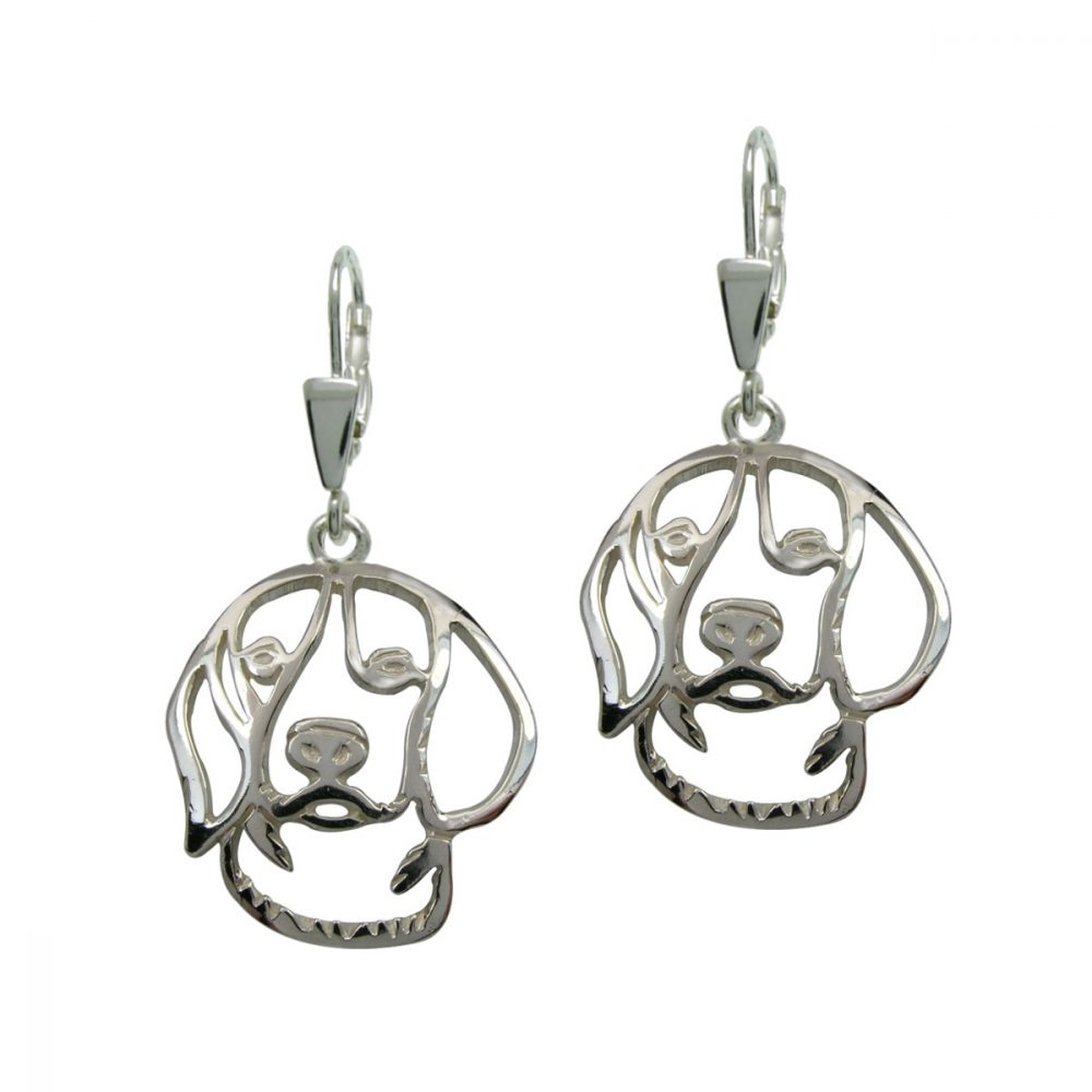Beagle – silver sterling earring - 1