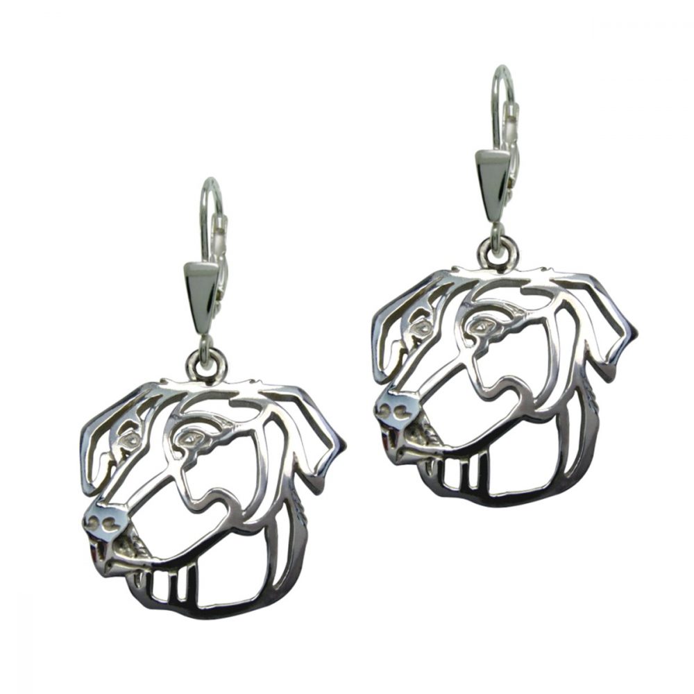 Beauceron – silver sterling earrings - 1