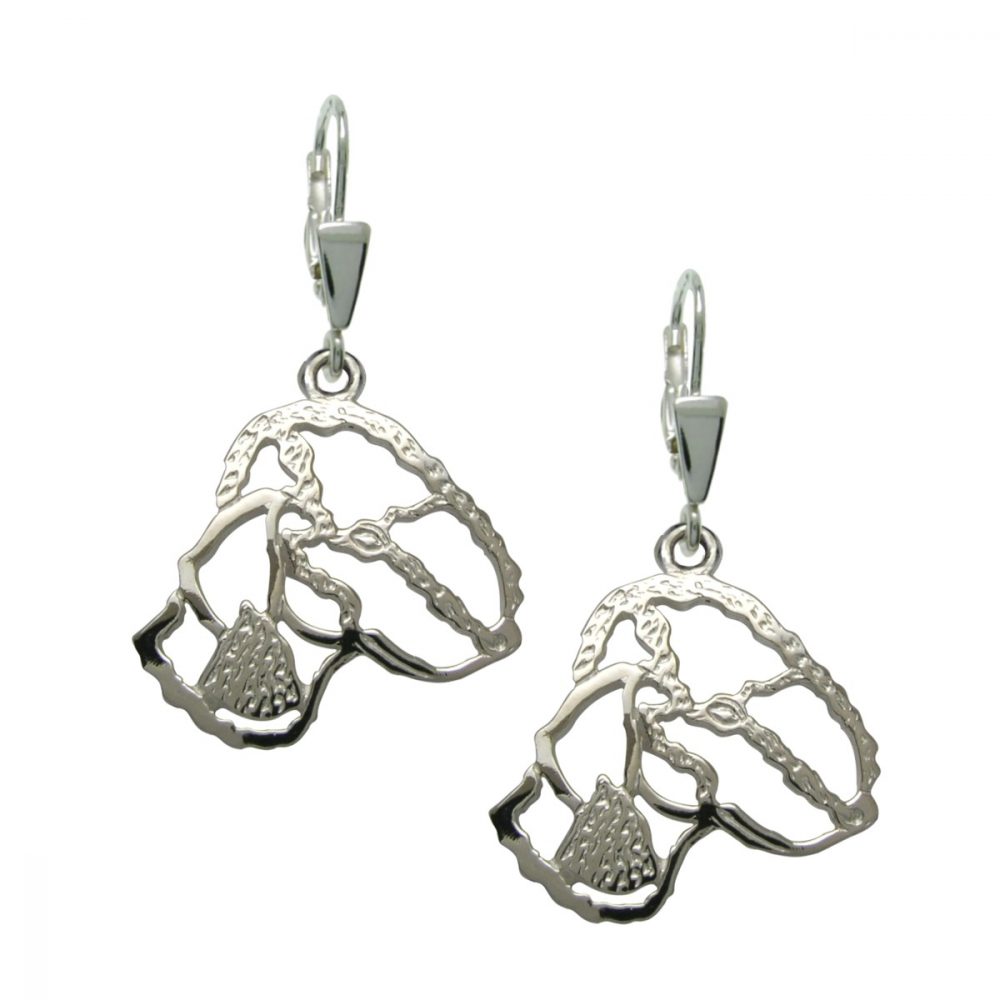 Bedlington Terrier – silver sterling earring - 1