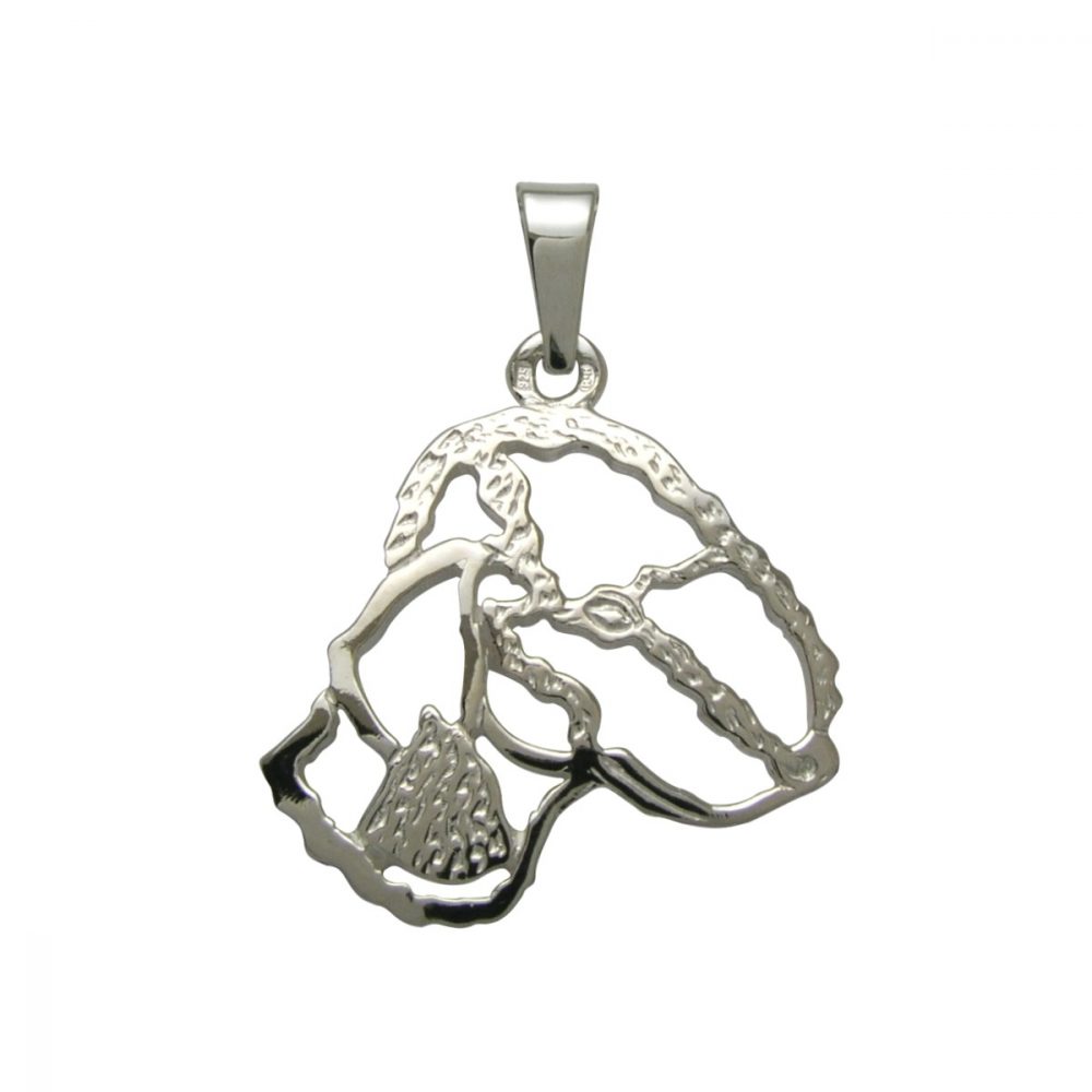 Bedlington Terrier – silver sterling pendant - 1