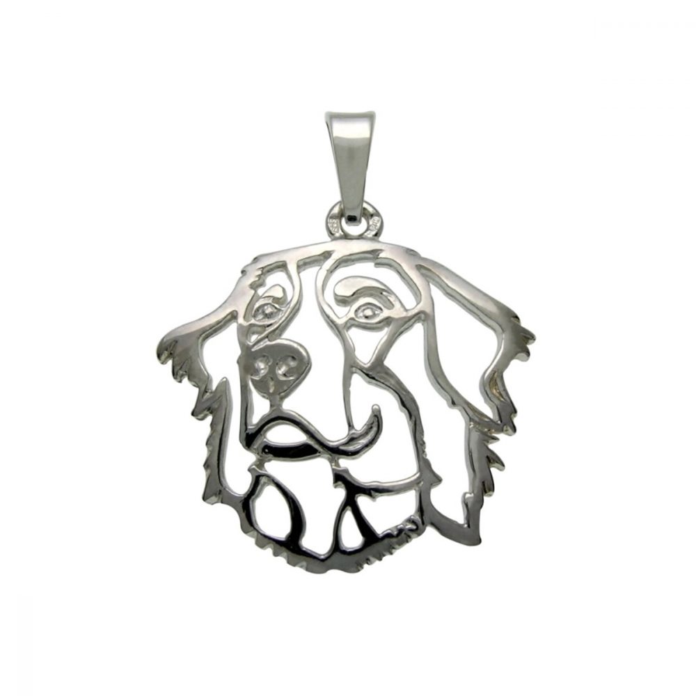 Bernese Mountain Dog – silver sterling pendant - 1