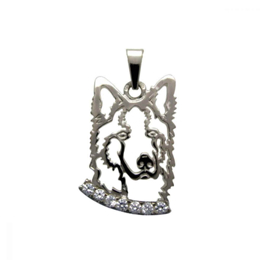 Berger Blanc Suisse 2K – silver sterling pendant - 1