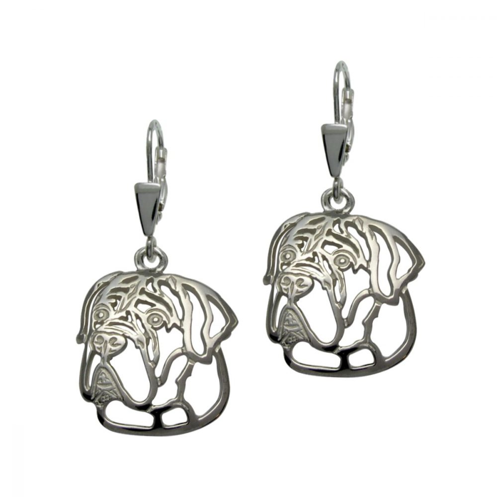 Boerboel – silver sterling earrings - 1