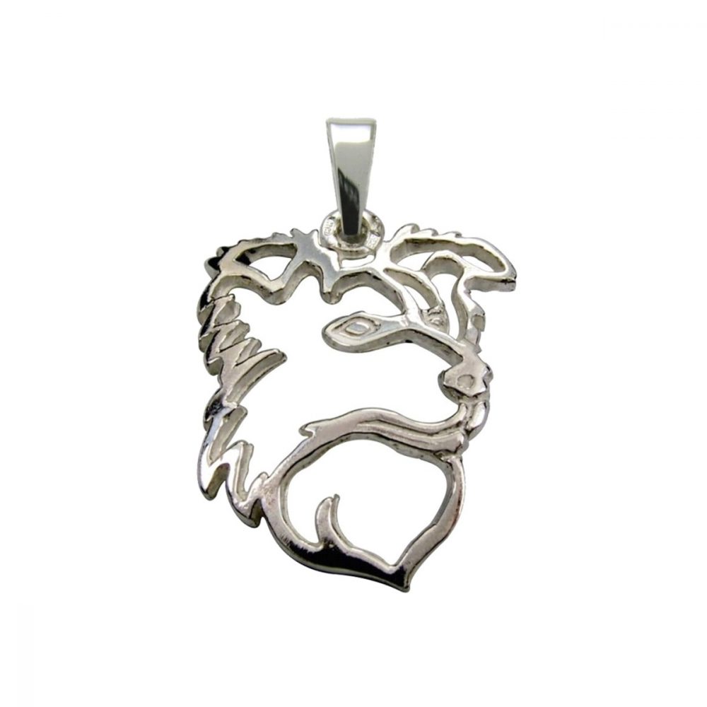 Border collie – silver sterling pendant - 1
