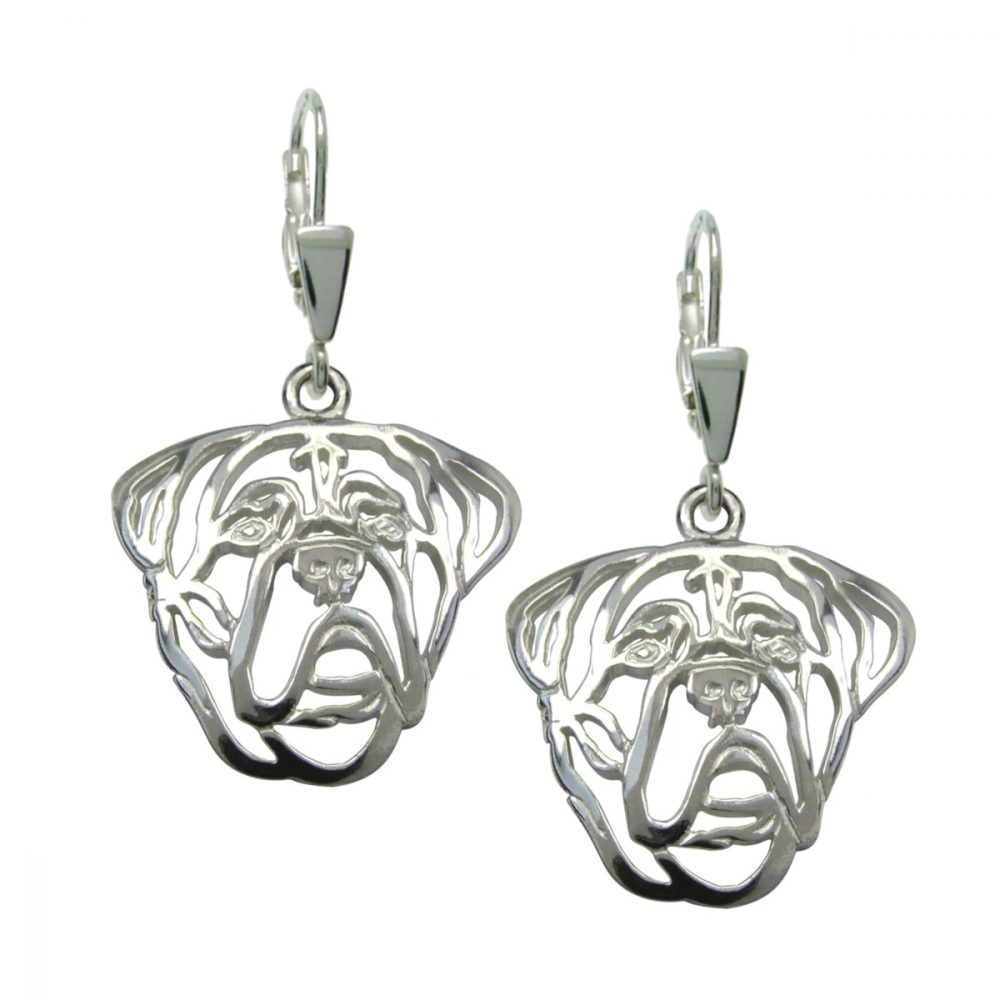 Dogue de Bordeaux – silver sterling earrings - 1