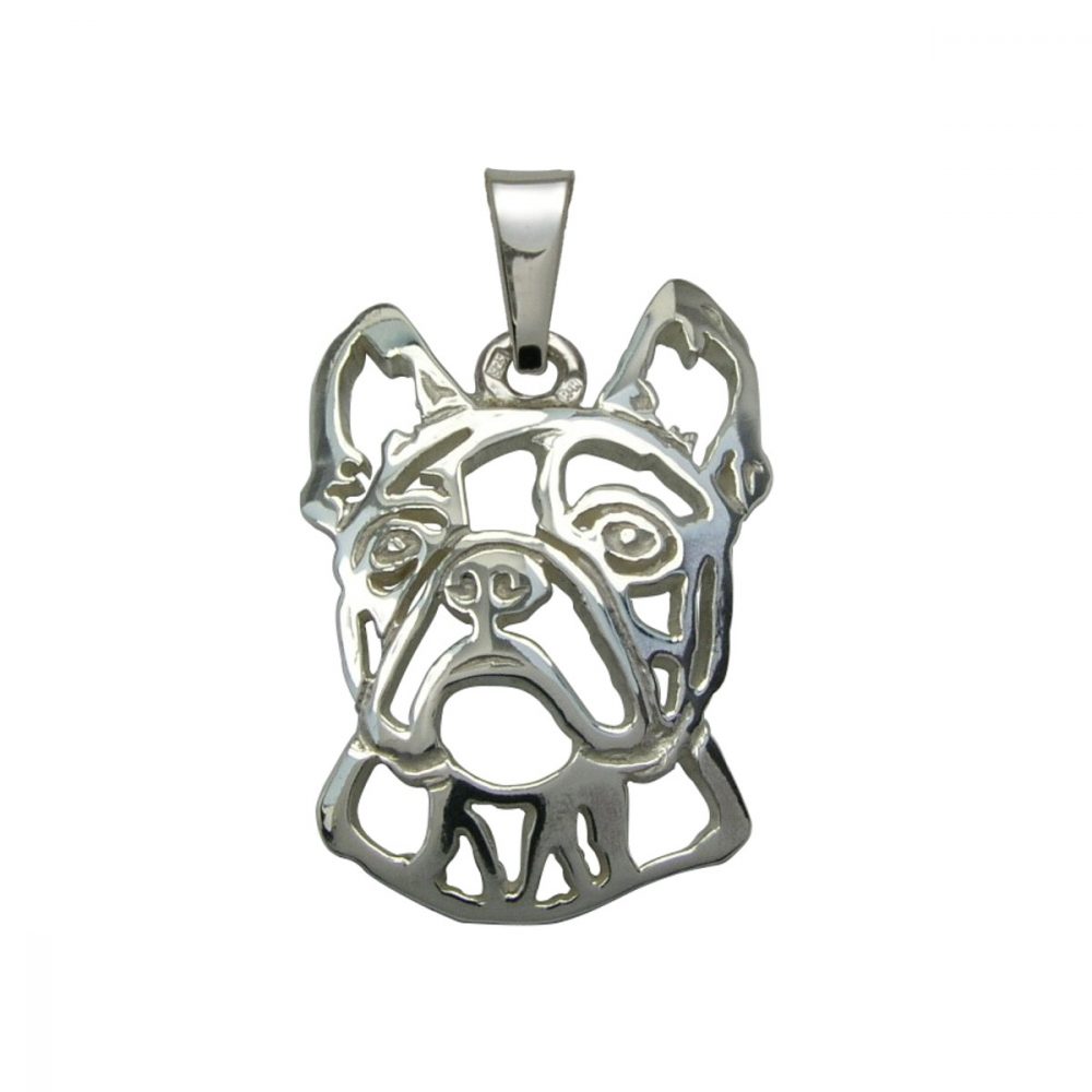 Boston Terrier – silver sterling pendant - 1