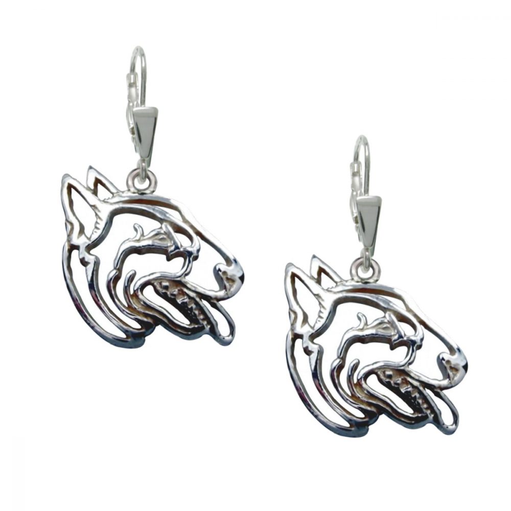 Bull Terrier II – silver sterling earrings - 1