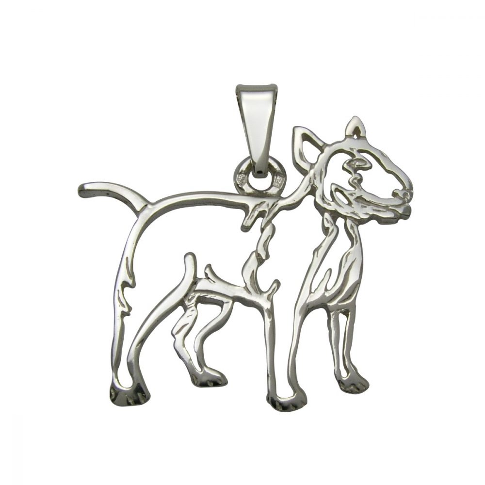 Bull Terrier 3 – silver sterling pendant - 1