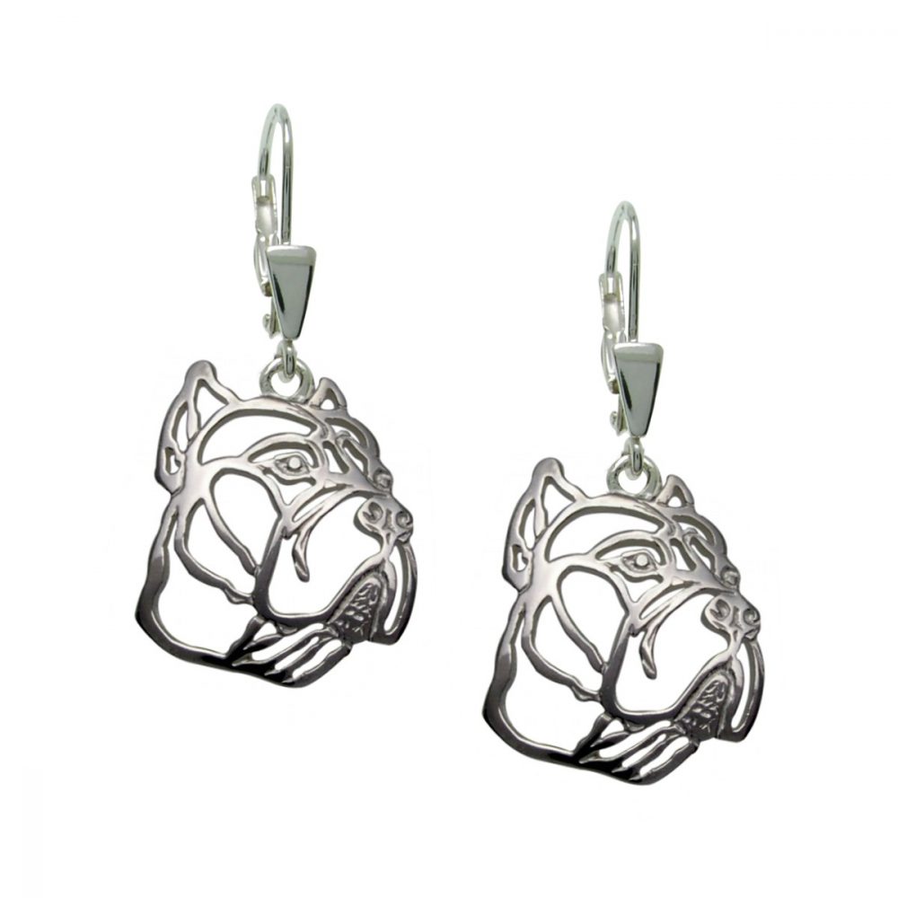 Cane Corso 2- silver sterling earrings - 1
