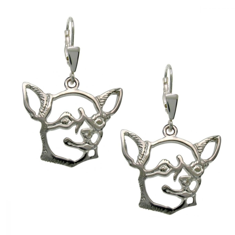 Chihuahua Shorthaired I. – silver sterling earrings - 1