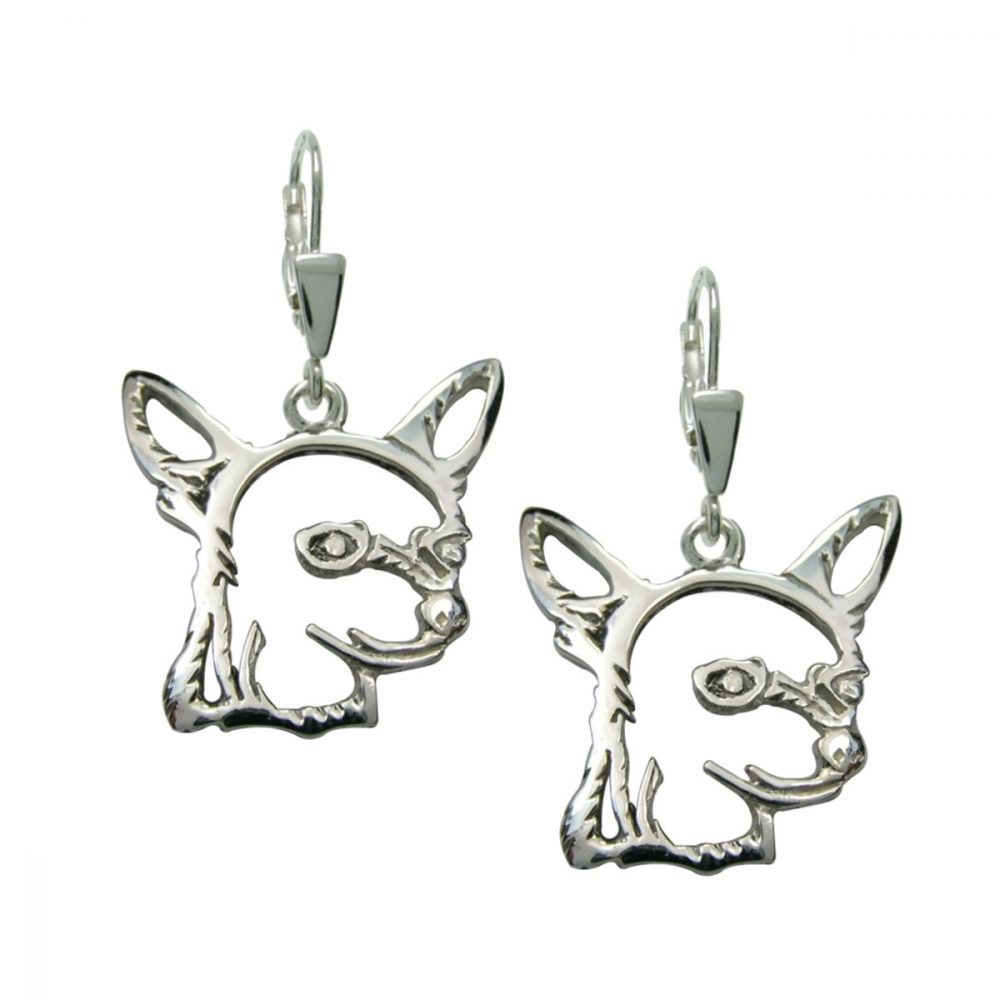 Chihuahua Shorthaired II. – silver sterling earrings - 1