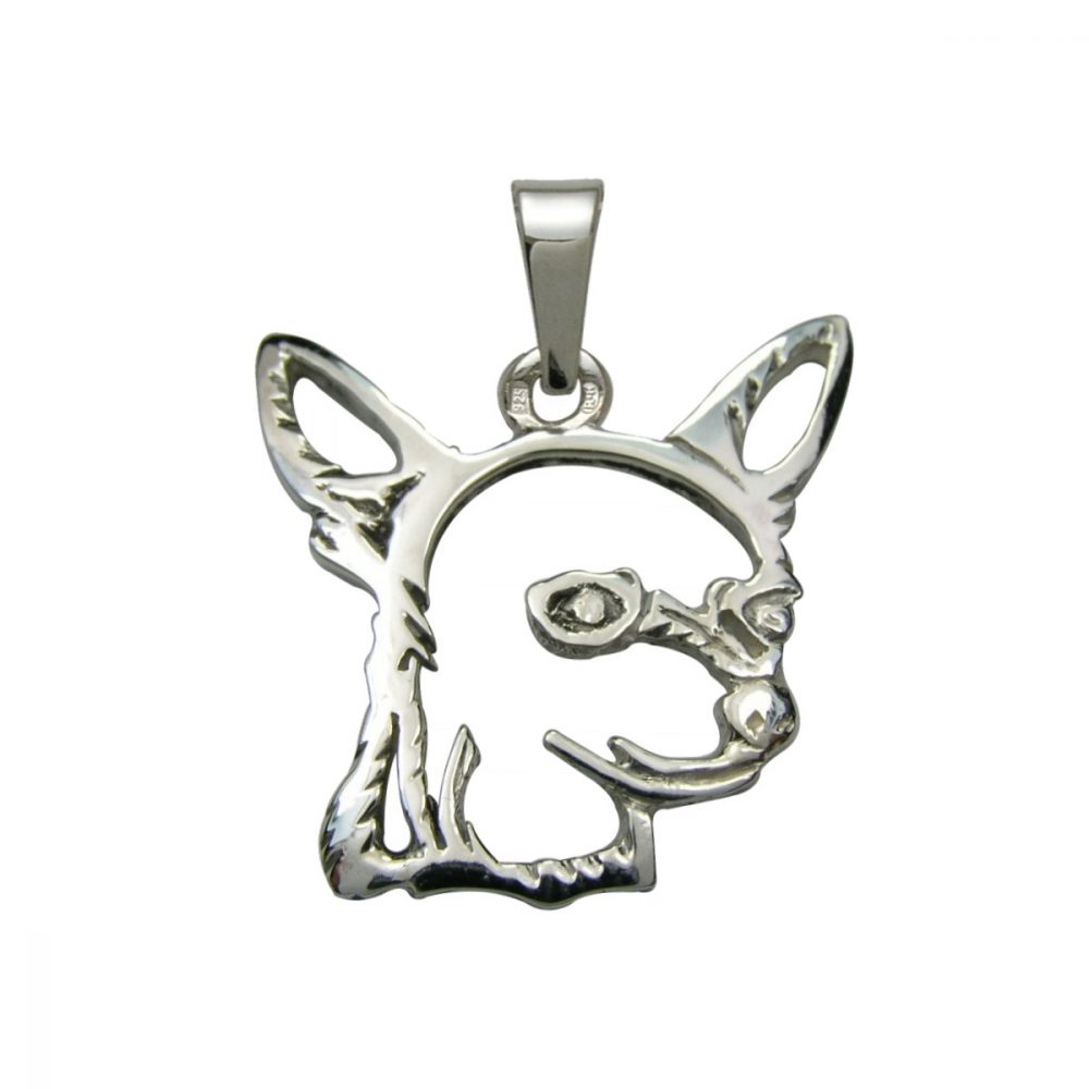 Chihuahua Shorthaired II. – silver sterling pendant - 1