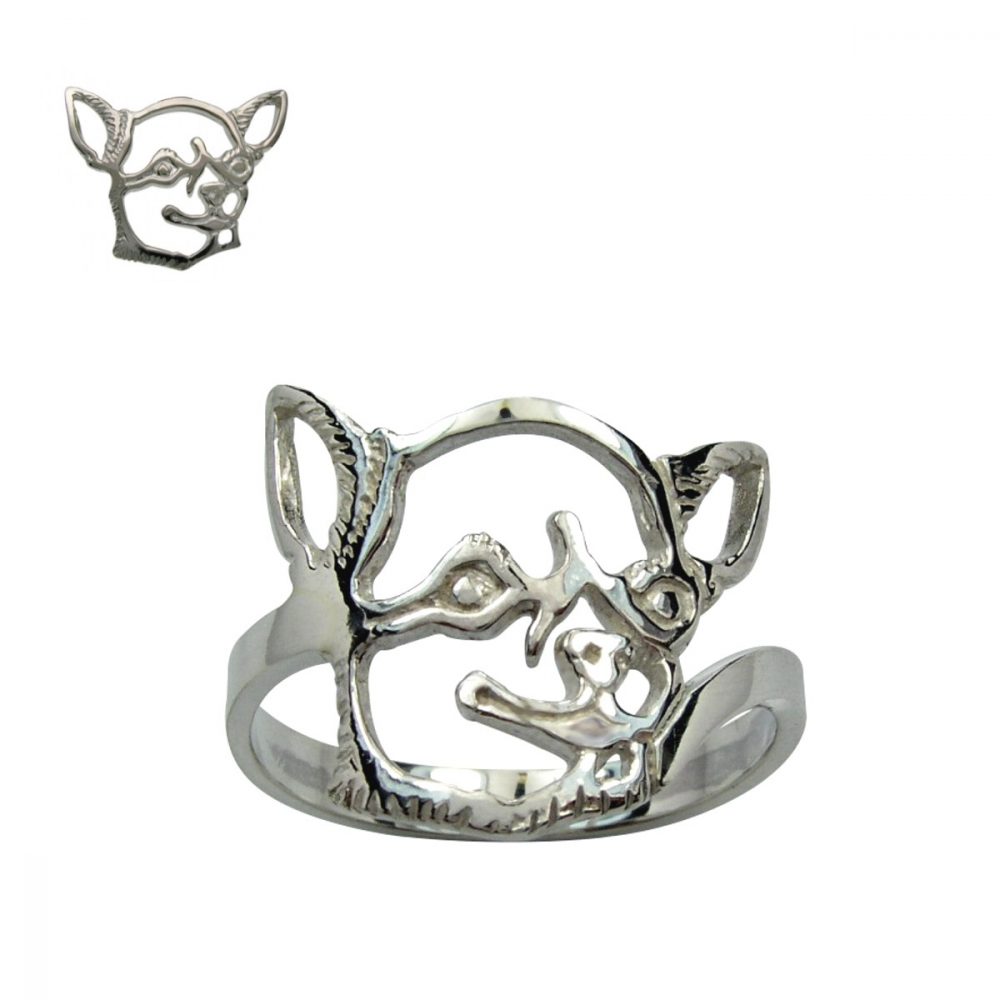 Chihuahua Shorthaired I. – silver sterling ring - 1