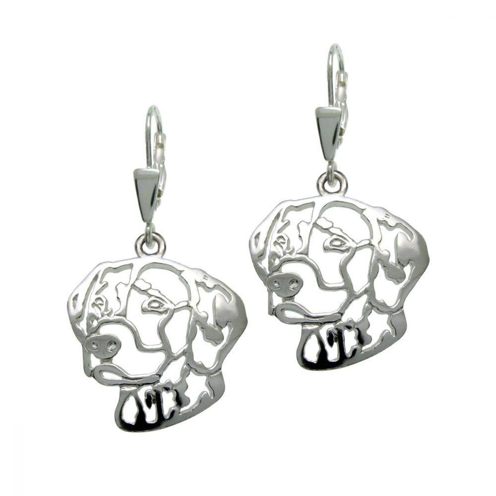 Dalmatian – silver sterling earrings - 1