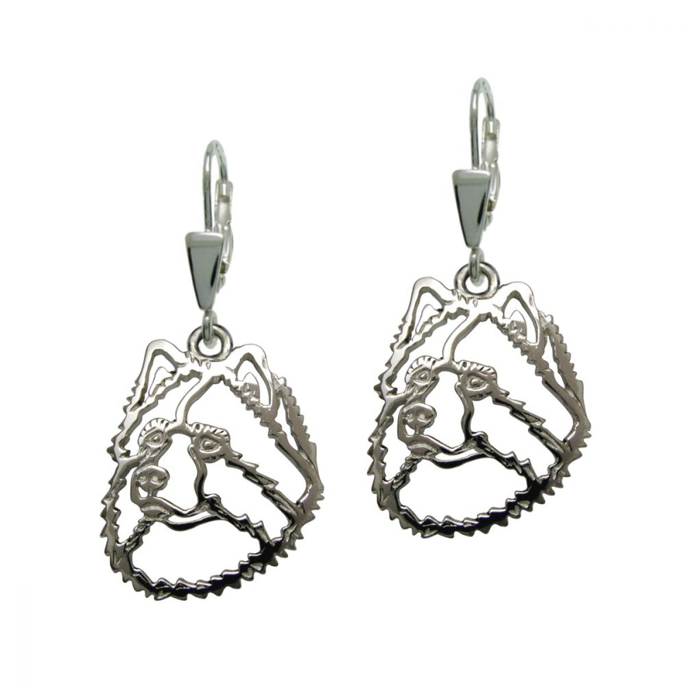 Eurasier – silver sterling earring - 1