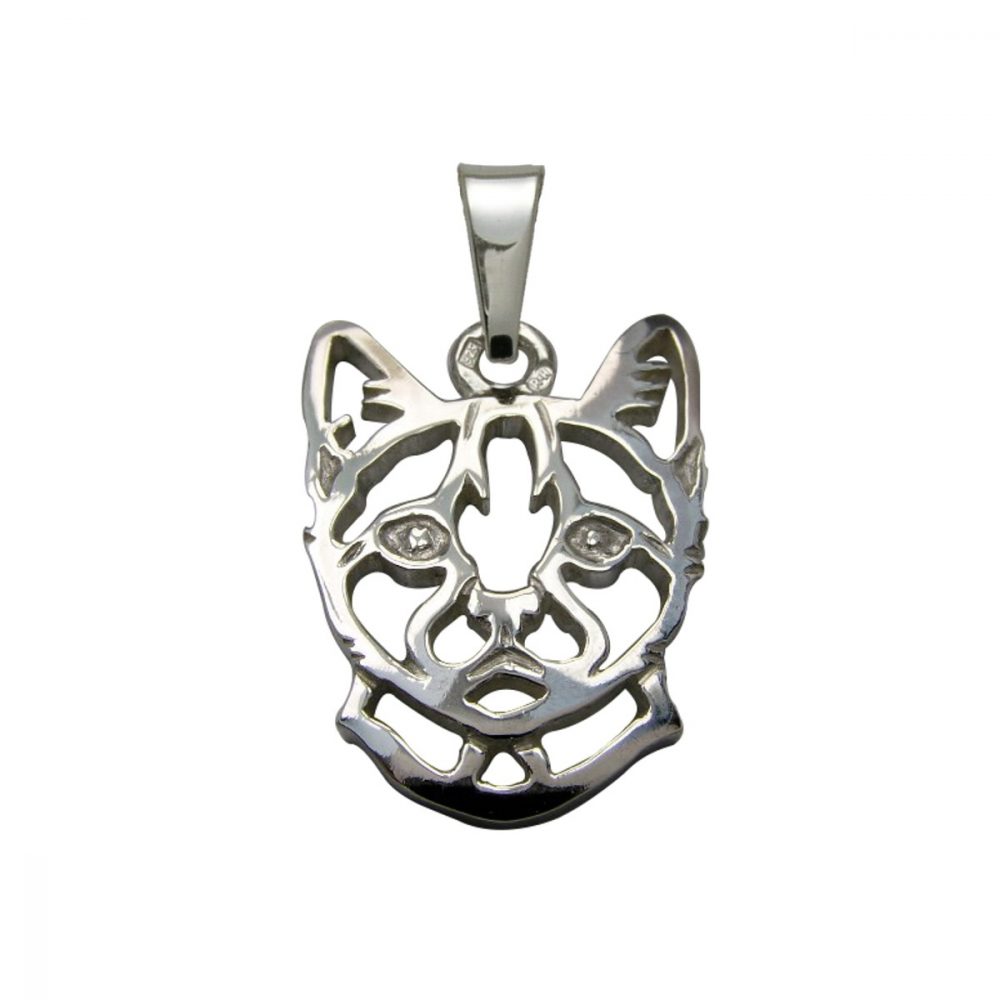 Domestic cat – silver sterling pendant - 1