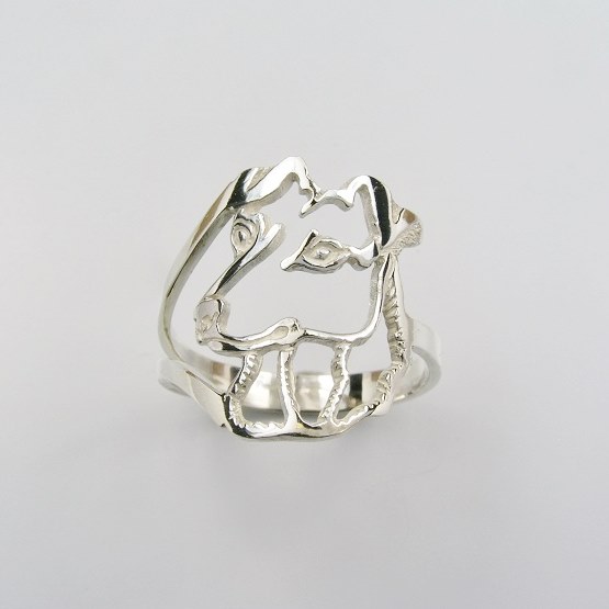Smooth Fox Terrier – silver sterling ring - 1