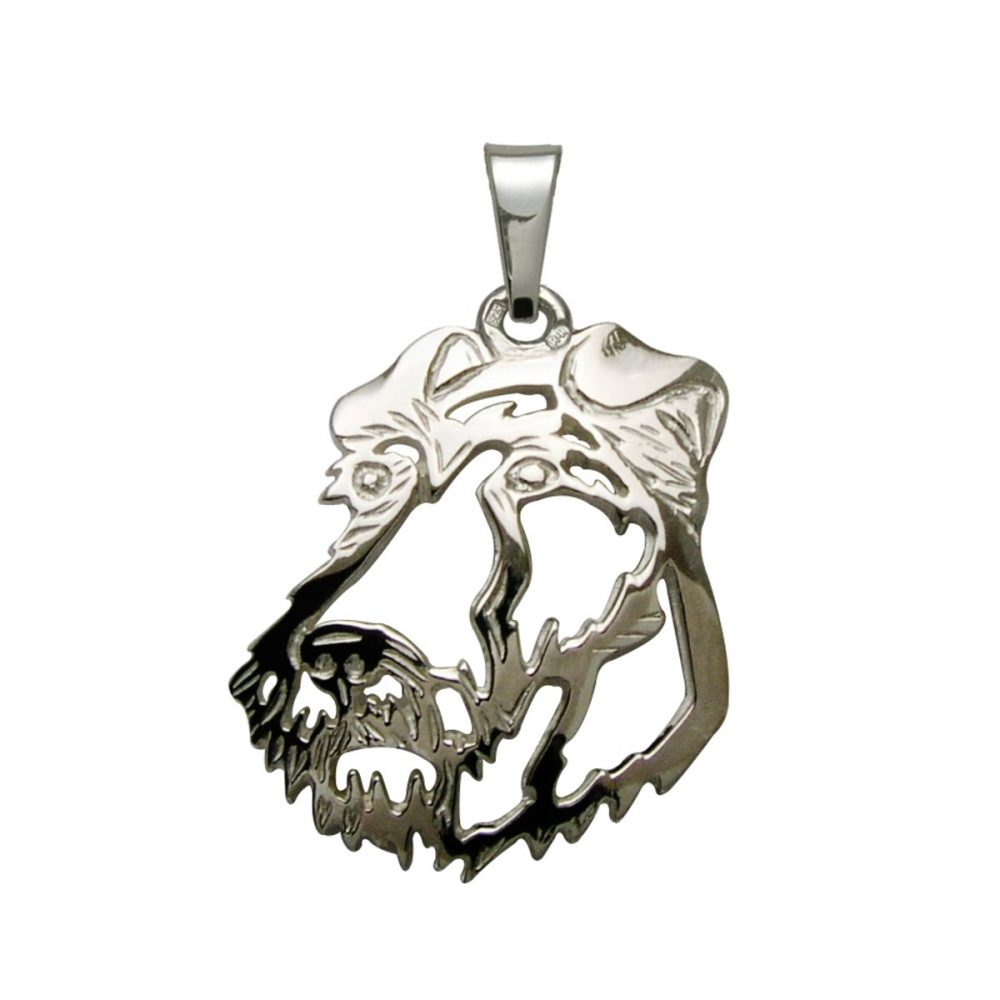 Wire Fox Terrier – silver sterling pendant - 1
