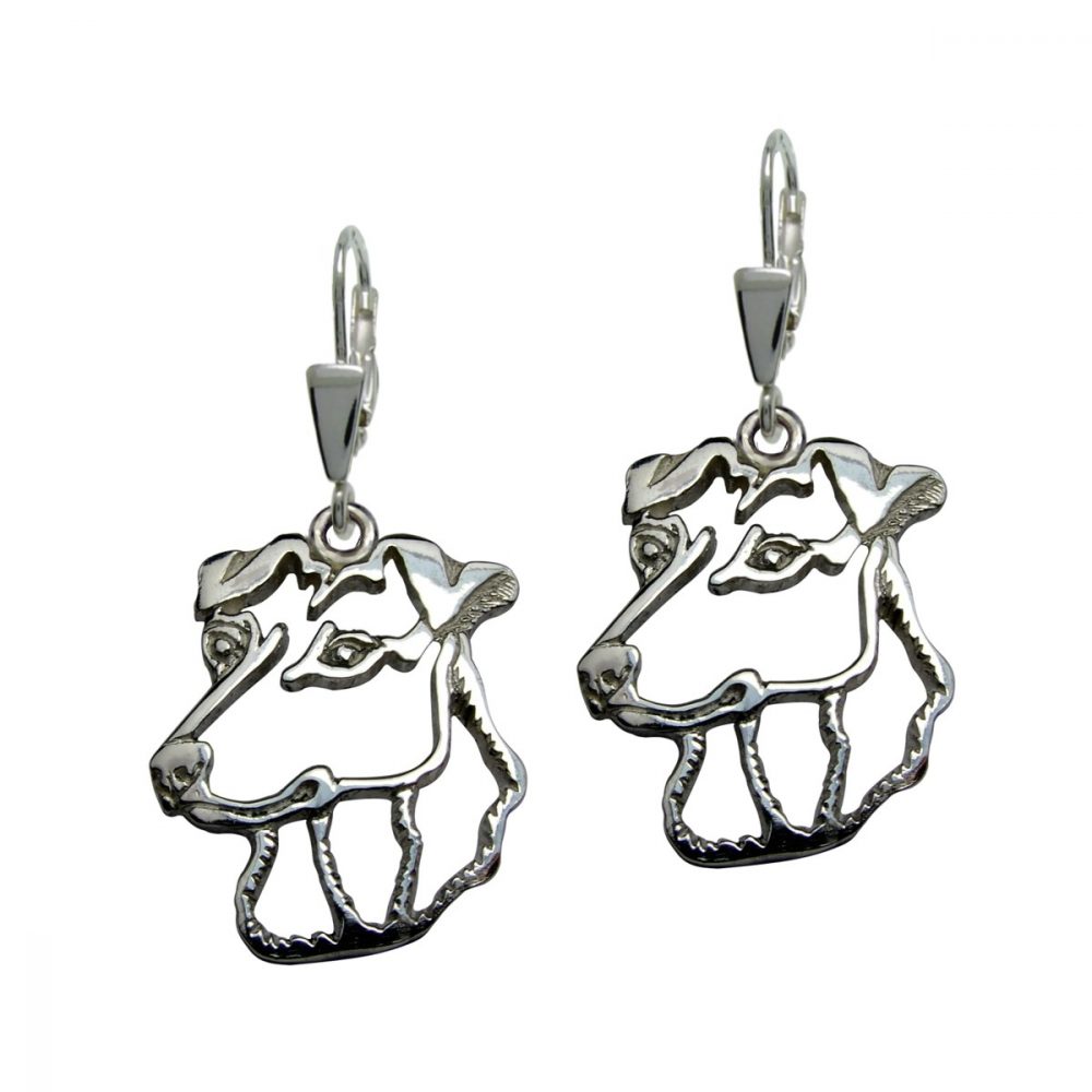 Smooth Fox Terrier – silver sterling earrings - 1