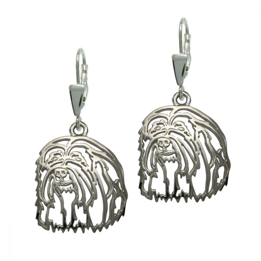 Havanese – silver sterling earrings - 1