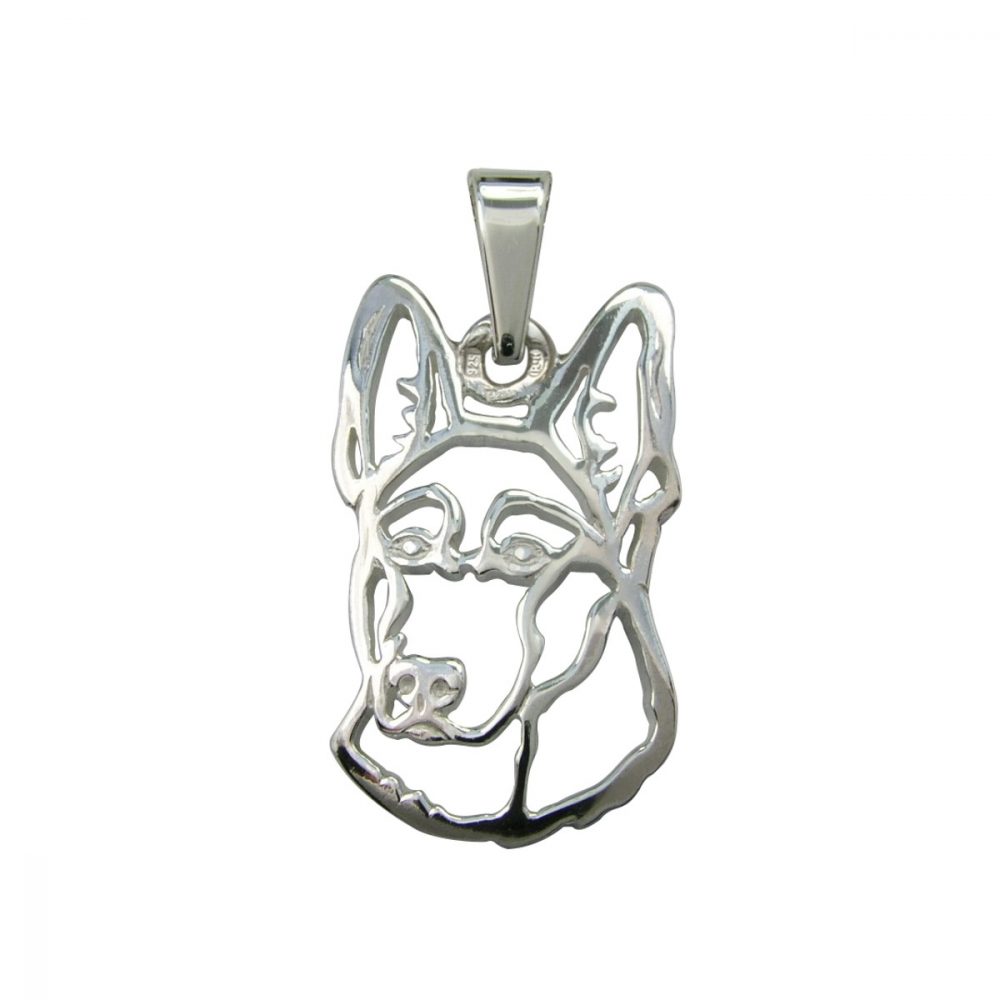 Dutch Shepherd Dog I – silver sterling pendant - 1
