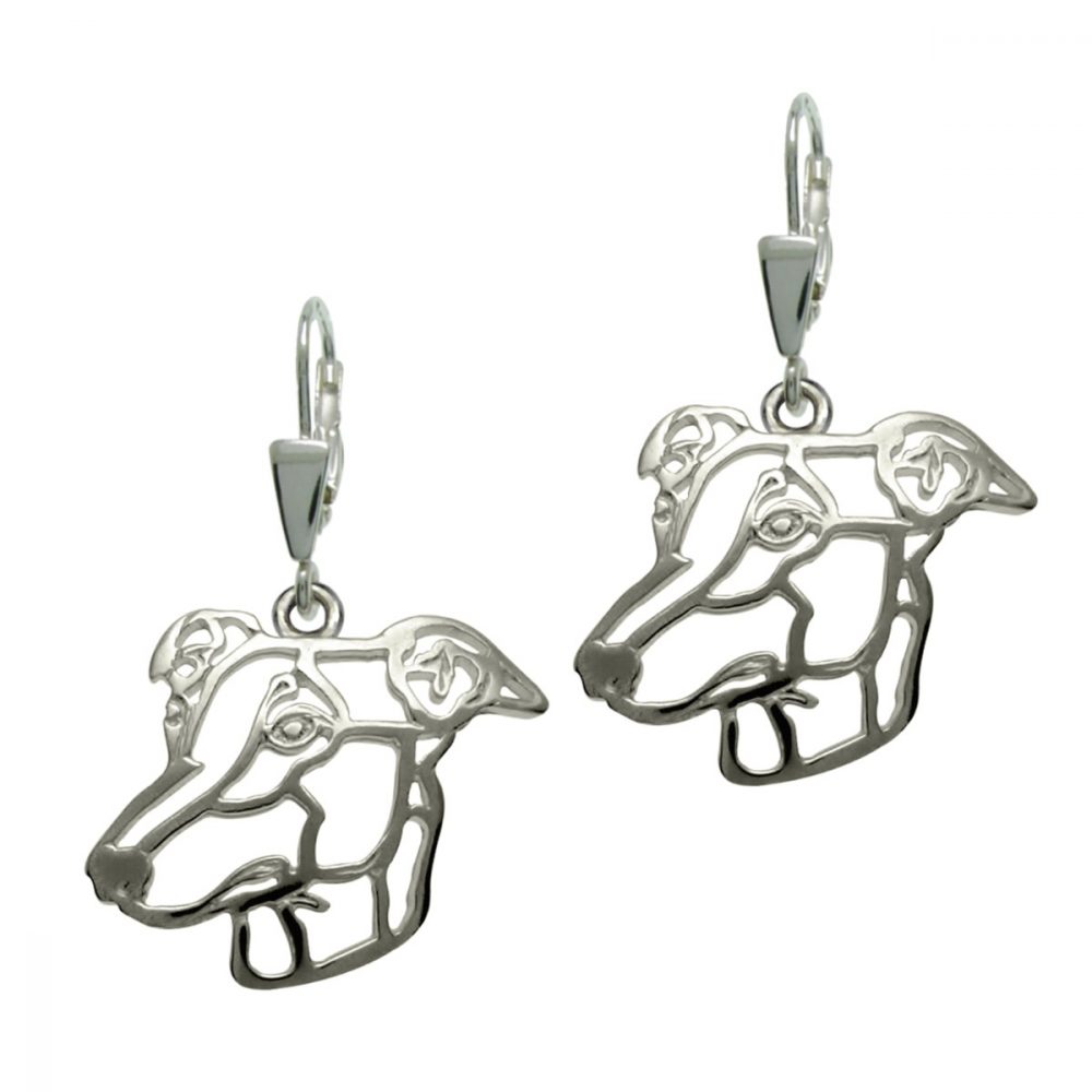 Italian Greyhound – silver sterling earring - 1