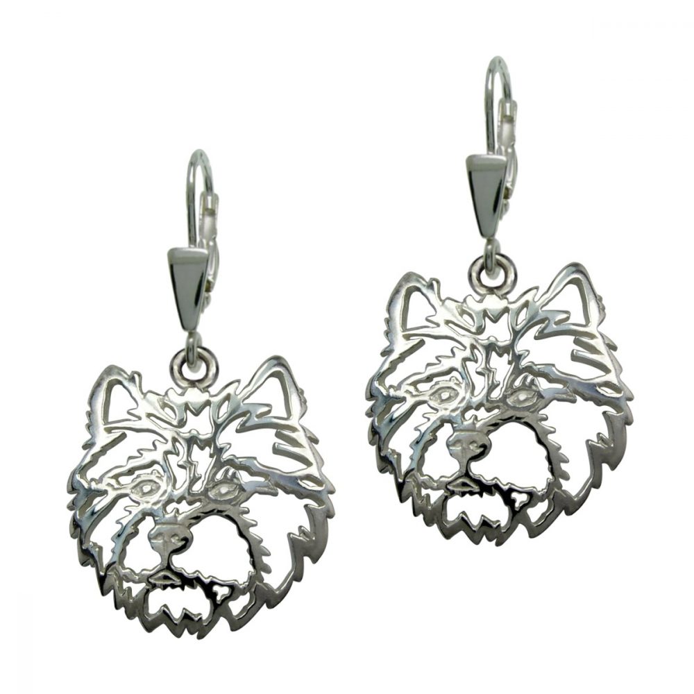Cairn Terrier – silver sterling earrings - 1