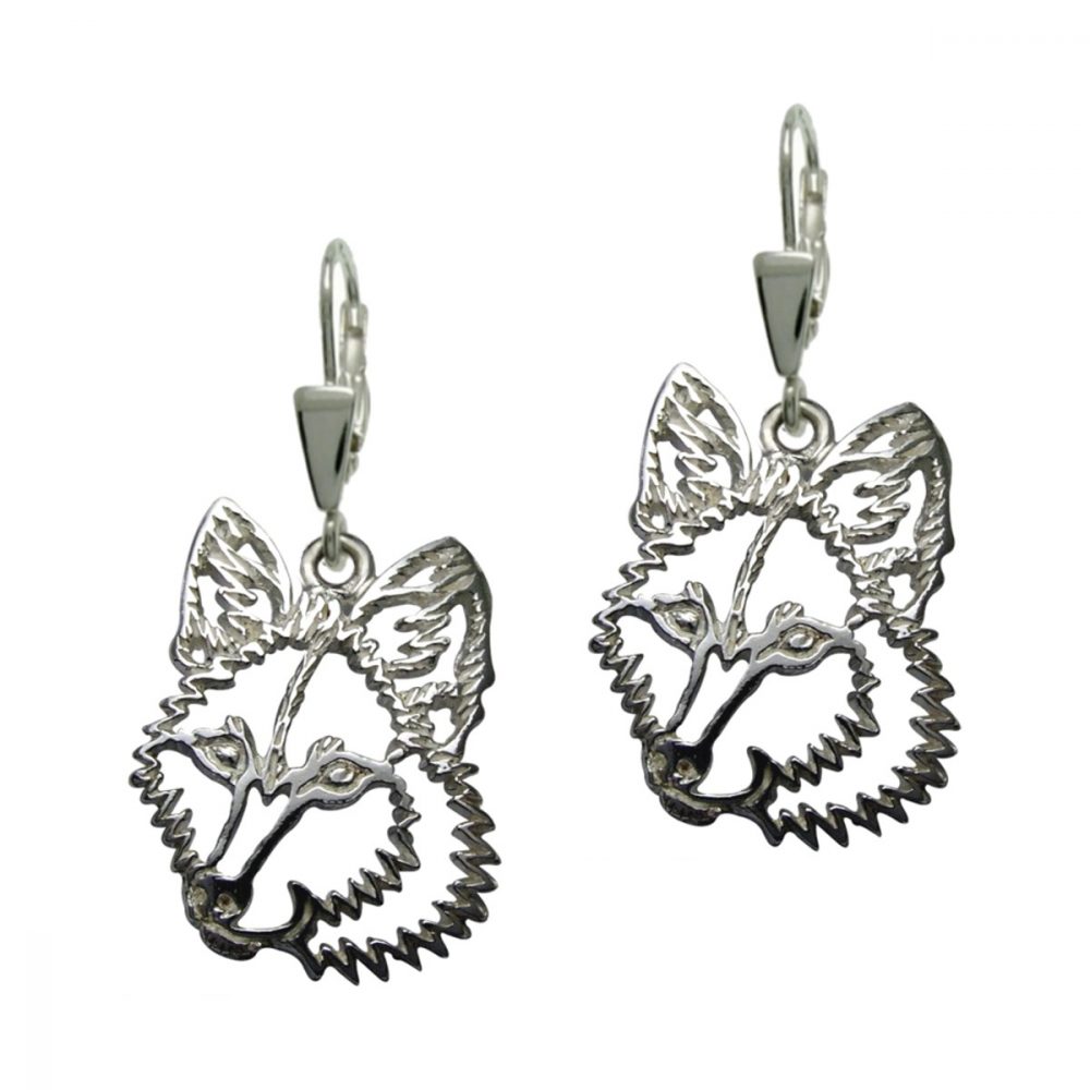 Coyote – silver sterling earring - 1