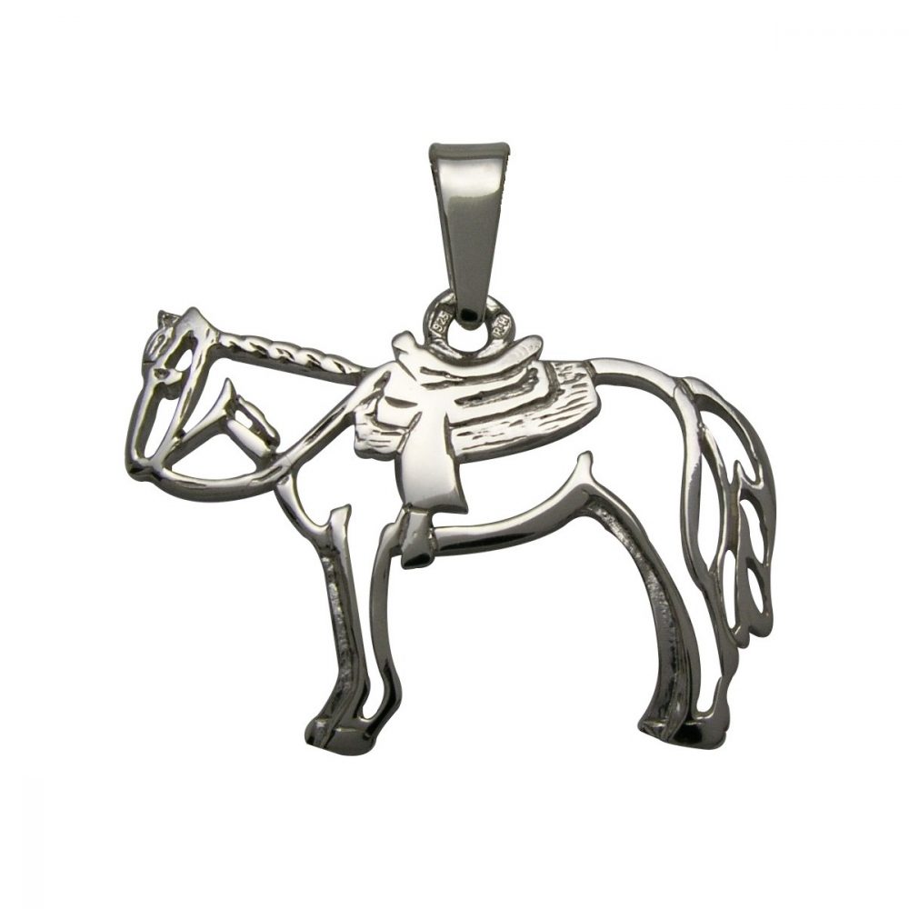 Horse western – silver sterling pendant - 1