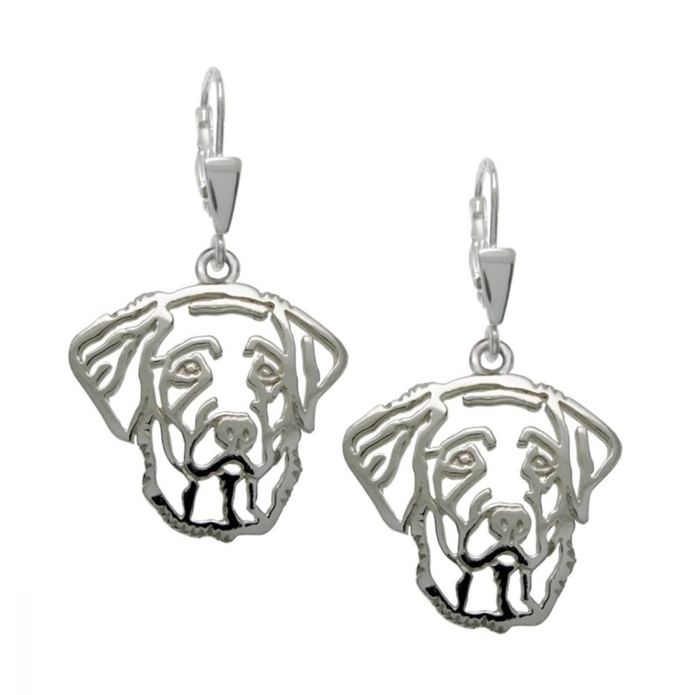 Labrador Retriever – silver sterling earrings - 1