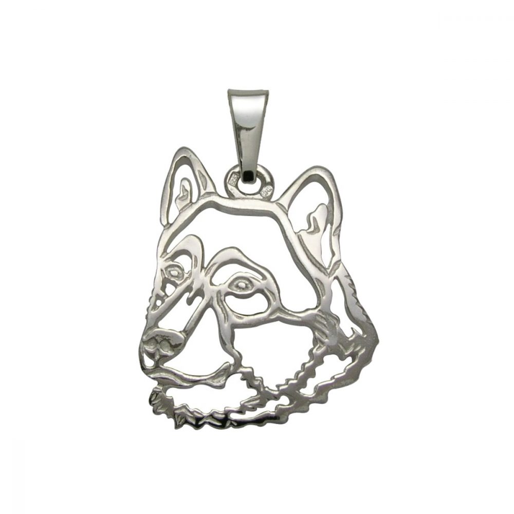 West Siberian Laika – silver sterling pendant - 1