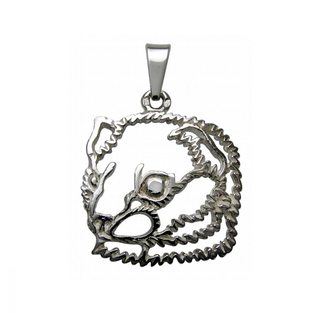Weasel – silver sterling pendant - 1